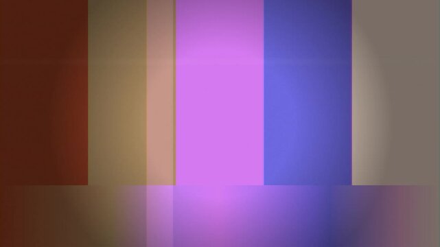 Vertical color bars transition smoothly from warm red and brown through beige, purple, and blue into a soft gray background.