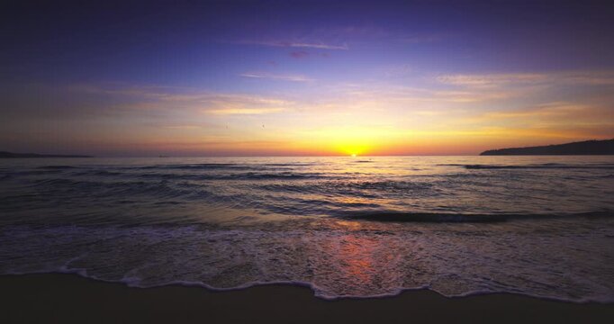 Beautiful cloudscape over the sea, sunrise shot