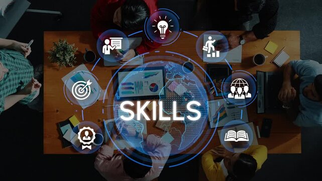 Team Collaboration and Skill Development in a Modern Workspace with Infographics and Diverse People Engaging in Learning Activities. Entropy.