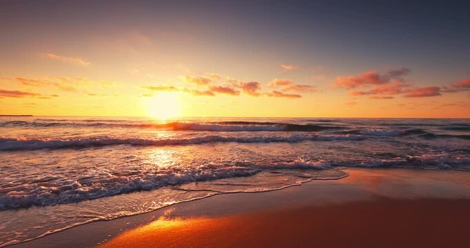 Beautiful cloudscape over the sea, sunrise shot