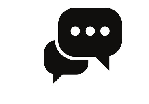 chat icon on black