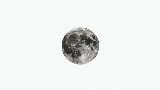Full moon isolated on white background