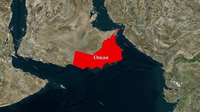 Oman Map Animation &ndash; Oman Country Map Highlight