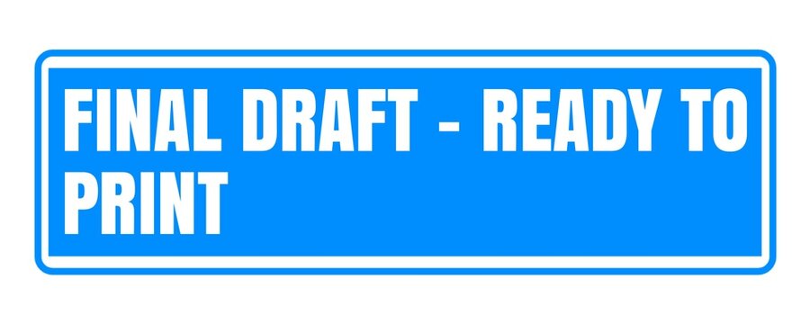 Final Draft Ready to Print Stamp for Publishing and Document Production