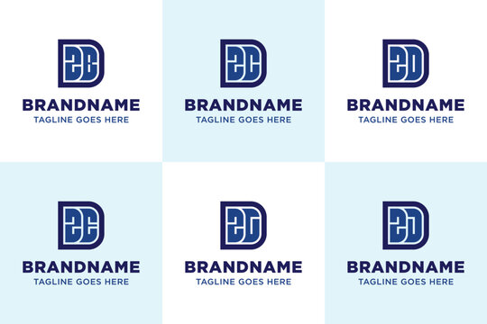 Letters DZB DZC DZD DZE DZG DZJ Monogram Logo Set