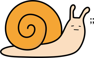 snail on a white background © 현아 박