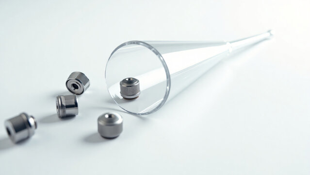 Metal Components Funnel Selecting One Part for Product Highlight