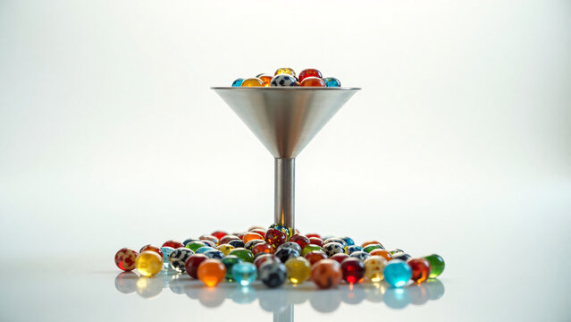 Selection Process Funnel Filtering Beads for Product Highlight