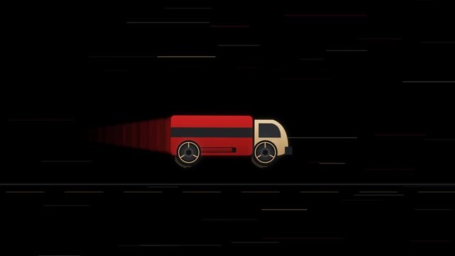 Futuristic 3D cargo transit animation with glowing vector trails and modular geometric morphing effects