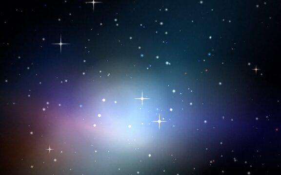 A stunning cosmic scene featuring a glowing nebula surrounded by sparkling stars in deep space, perfect for astronomy or sci-fi themes.