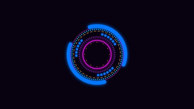 Futuristic Sci-Fi HUD Element Animation Loop