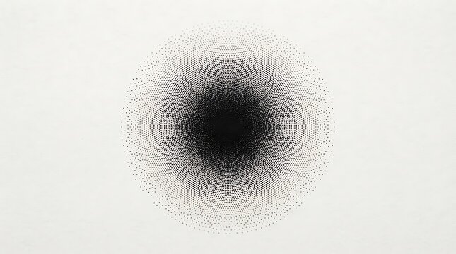 Abstract stipple pattern with black dots fading into a white background
