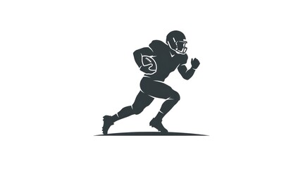 Fototapeta premium American football player rushing with ball graphic