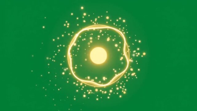 Fireworks sparkle shimmer on green