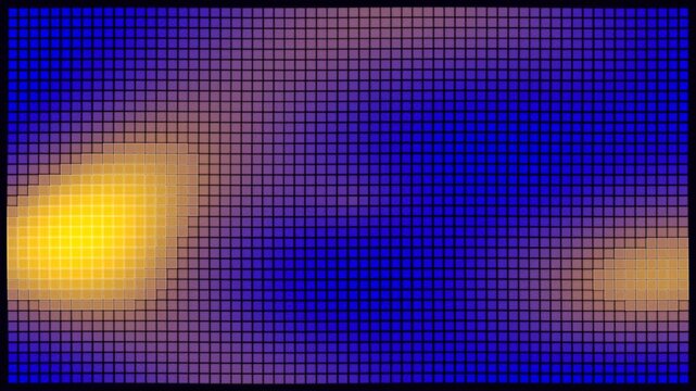 Abstract heat map visualization showing gradient patterns in pixelated form