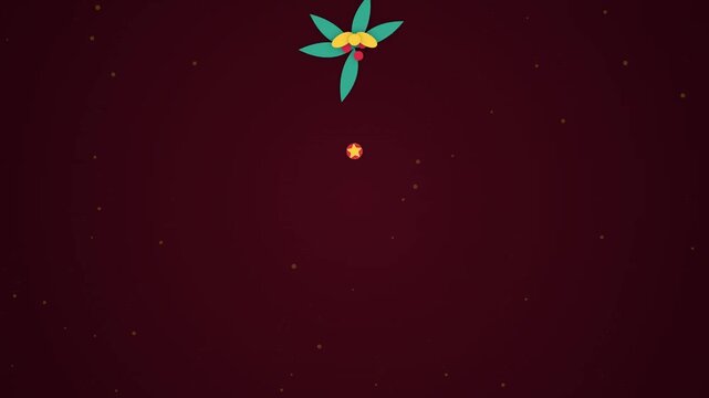 Christmas holiday sale discount tags animation with mistletoe