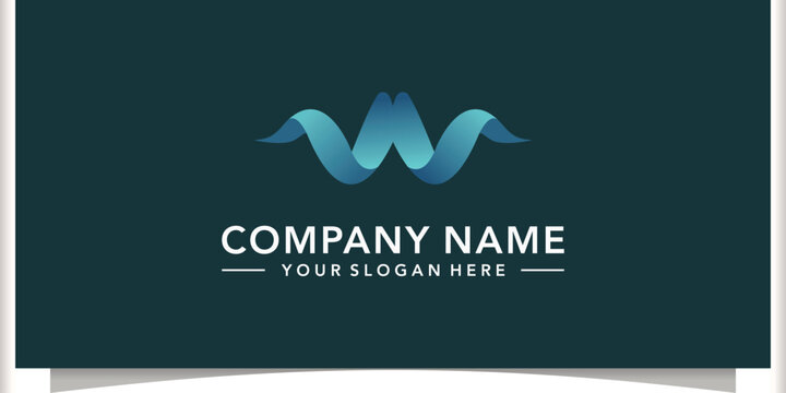 Company Logo with Blue Waves