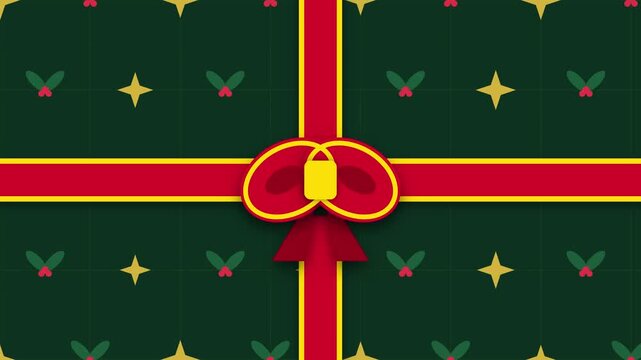 Mega christmas sale promotion with gift wrap animation