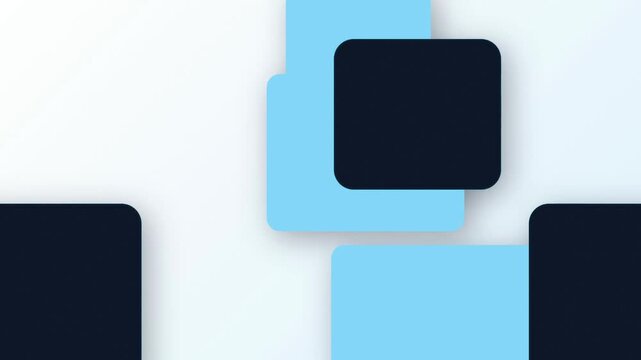 Minimalist 3D rounded square tiles seamless loop motion background