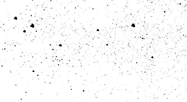 Random Black Ink Spots and Stains. Abstract Black Paint Drops and Splashes. Organic Ink Splatter Pattern