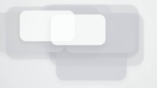 Overlapping glassmorphism panels seamless loop motion background