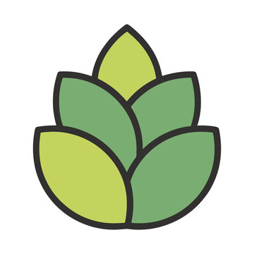 Green hop cone icon