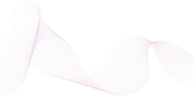 Minimal Abstract Pink Flowing Lines. Dynamic Curved Gold Lines on White