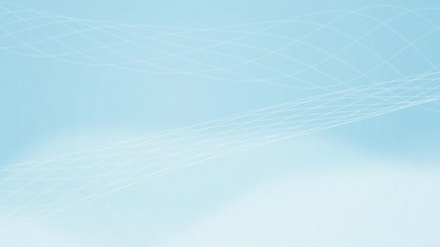 White mesh ribbons waving seamless loop motion background