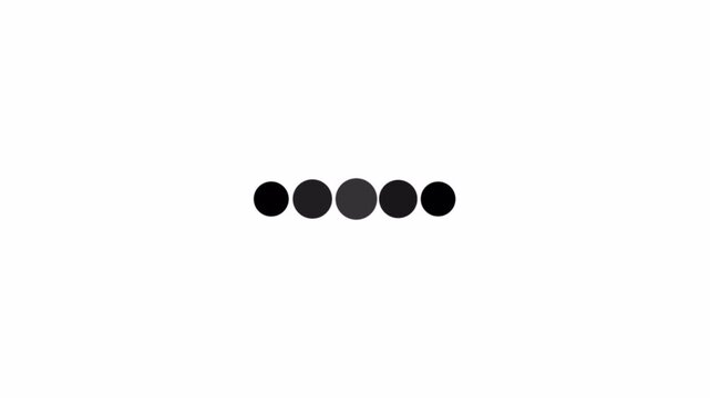 black loading dots animation, Black loading indicator, circle loading animation