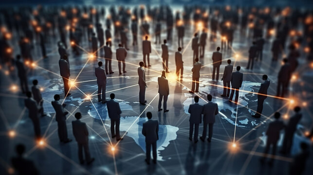 Global network connections. People connecting worldwide. Business network. Technology connection concept. Communication network background. Conceptual image of global business.