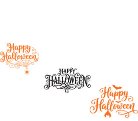 Halloween greetings with festive orange and black designs © Graphic Lab