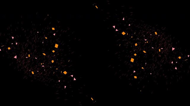 4K Party Popper Confetti Explosion Animation Pack with Alpha Matte Channel.