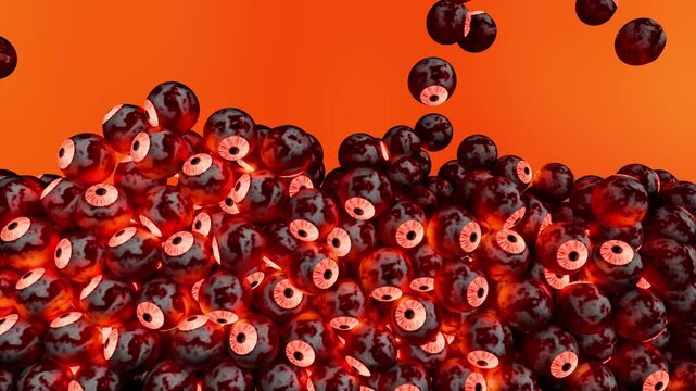 Scary Red Glowing Eyes Filling the Screen and scatter