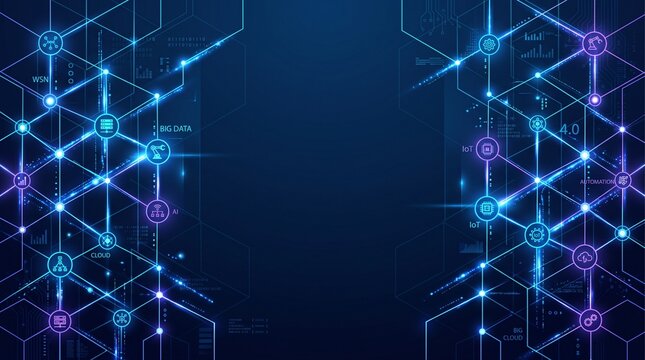 Abstract Industry 4.0 Smart Factory Data Network Technology Background