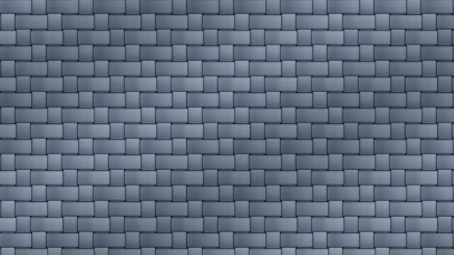 Ajiro Bamboo Splint Twill Plaiting With Traveling Weave Offset Seamless Loop in vibrant blue tones