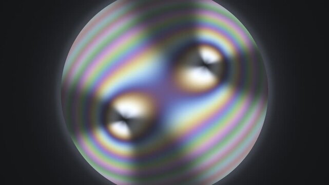 Conoscopic Interference Figure With Swinging Isogyre Brushes In Polarized Light Seamless Loop in subtle gray tones
