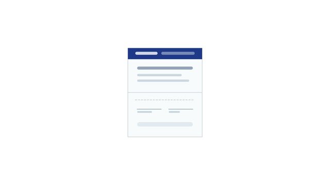 Minimalist digital interface loading process animation for modern banking web application