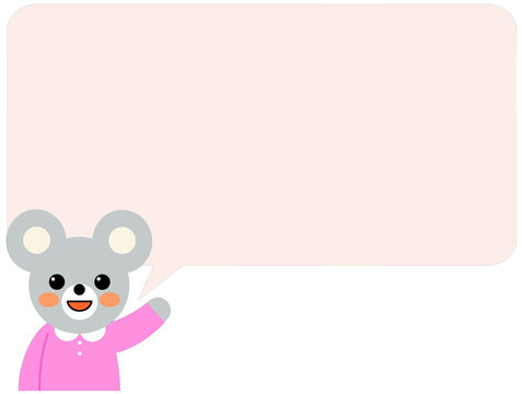 Mouse speech bubble illustration