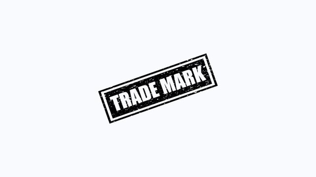 Black grunge rubber stamp with the text Trade Mark isolated on a white background