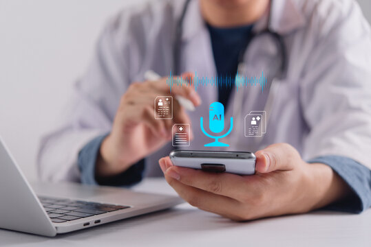 AI Voice Assistant for Healthcare on Smartphone With Medical Records Interface for Clinical Documentation and Speech Recognition Workflow
