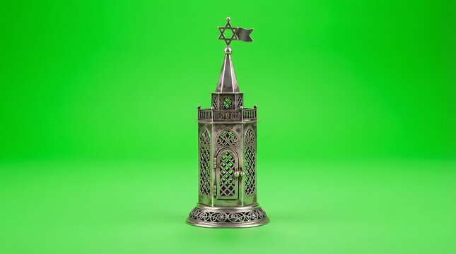 An ornate silver besamim spice box for the jewish havdalah ritual ceremony
