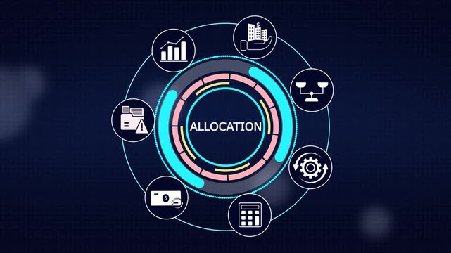 Capital allocation strategy dashboard displaying financial distribution metrics and visual indicators