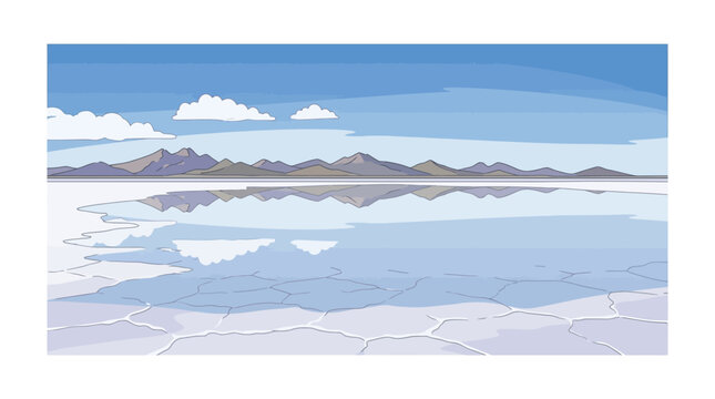 Vector illustration of salt flats concept vector illustration for creative projects and modern business isolated background element