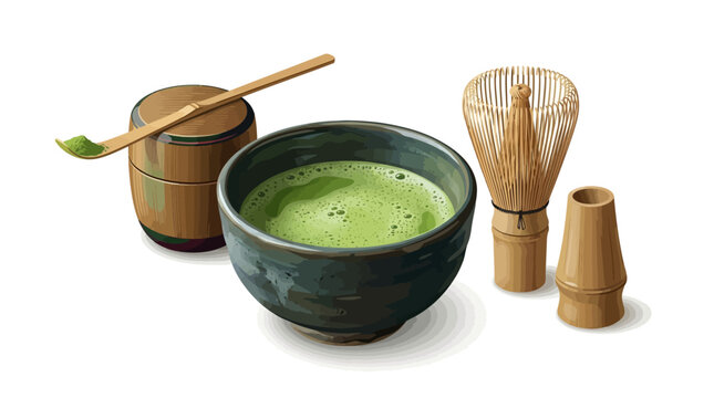 Japanese matcha tea vector illus&hellip; concept vector illustration for creative projects and modern business isolated background element