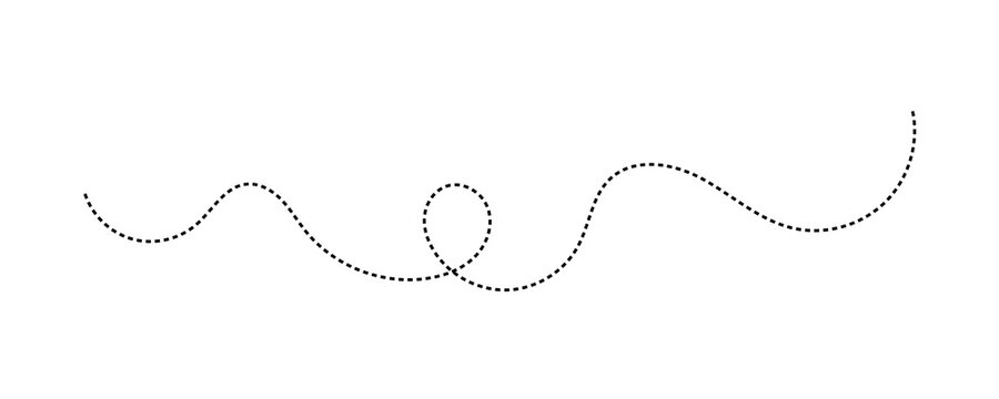 Elegant single wave divider element made of dotted lines with dotted line graphic element design element dot art dotted pattern