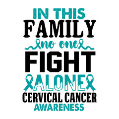 Obraz premium Cervical Cancer Awareness SVG