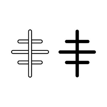 Align center icon set, text alignment symbols for user interface and web design.