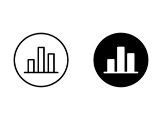 Obraz premium Bar Chart Circle Icon Set for Business Analytics and Data Visualization Interface Design
