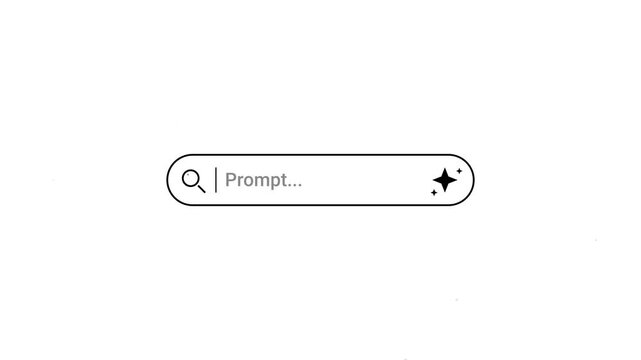 Minimalist Search Bar Animation With Text Typing Effect For User Interface Design And Website Navigation Enhancement And Modern Digital Interaction