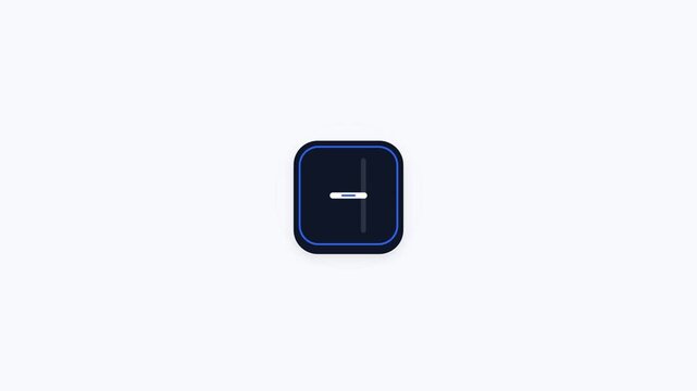 Minimalist User Interface Alignment Icon Button Isolated on White Background for Digital App Design